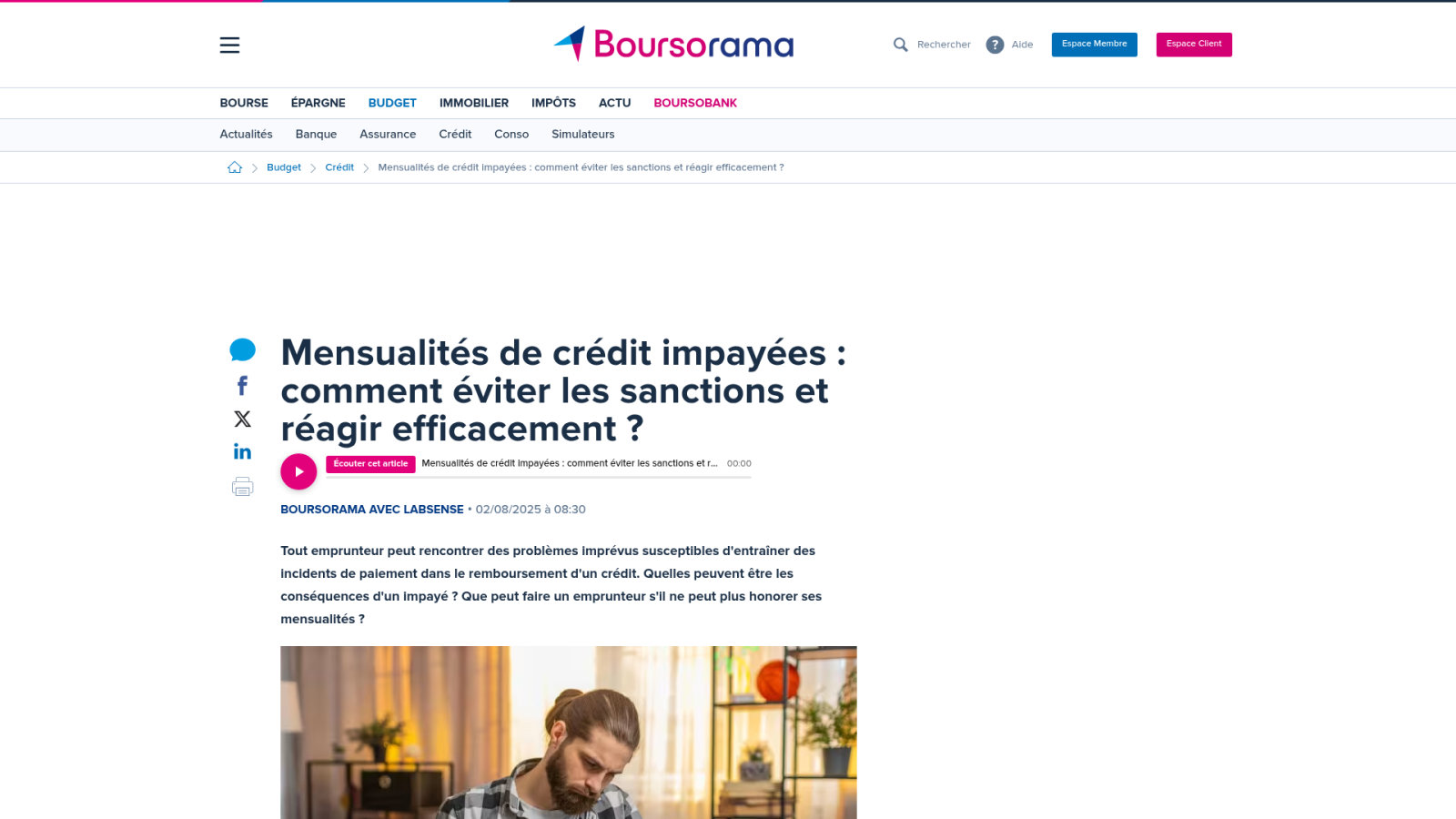 Étapes de la procédure de recouvrement engagée par la banque en cas d’impayé