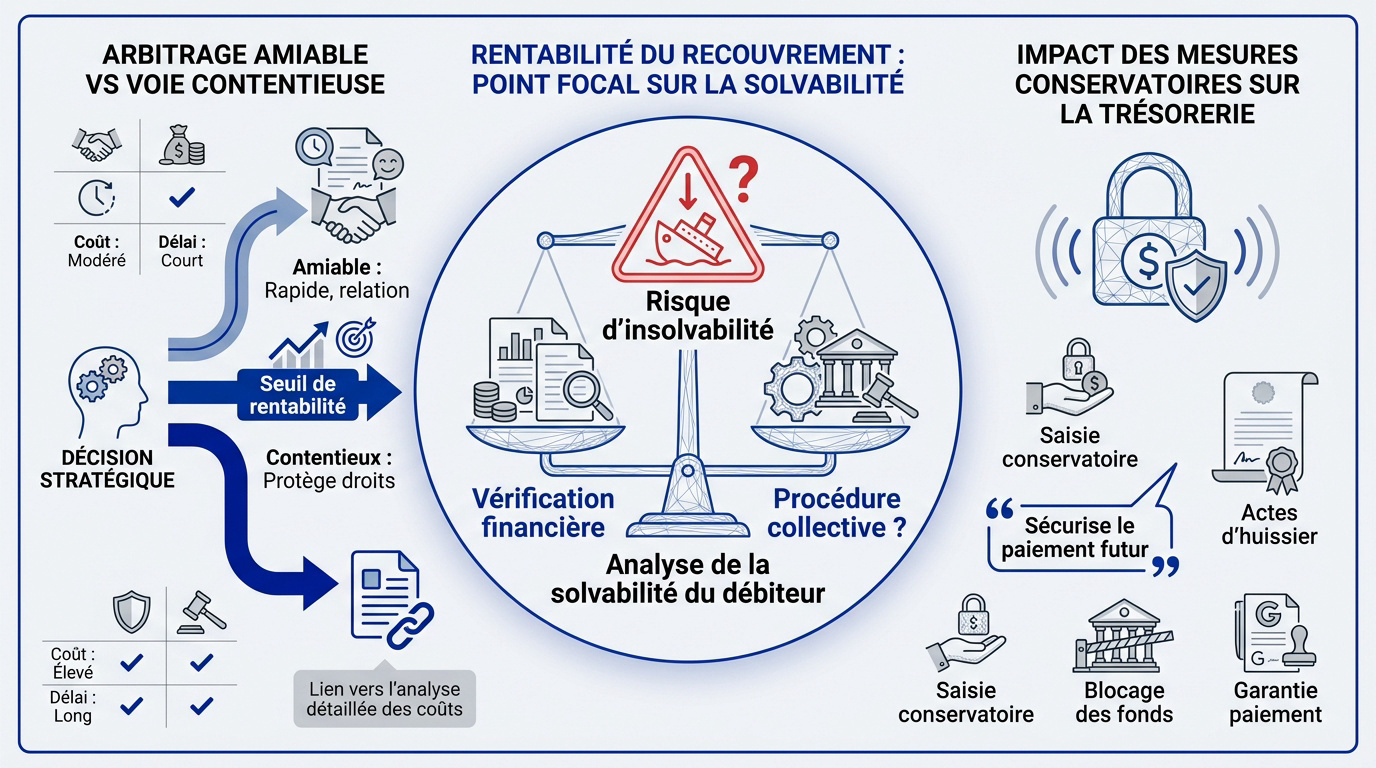 Analyse de la solvabilité du débiteur avant une procédure de recouvrement B2B