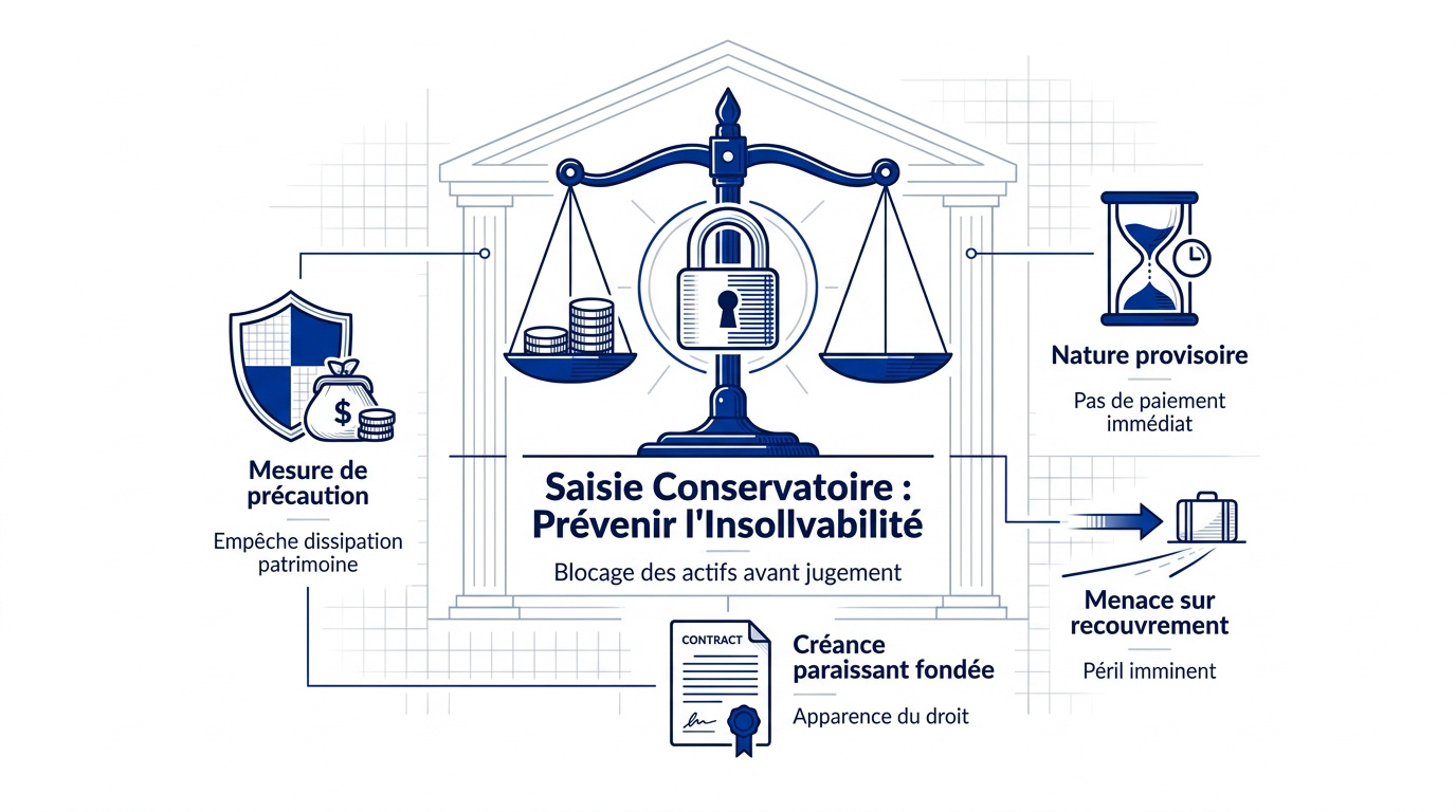 Saisie conservatoire destinée à prévenir l'insolvabilité du débiteur
